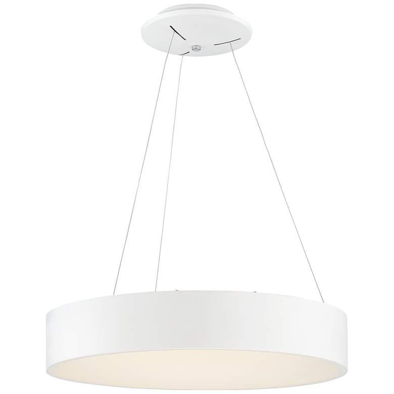 Image 1 Orbit LED 24" Wide Pendant - White Finish