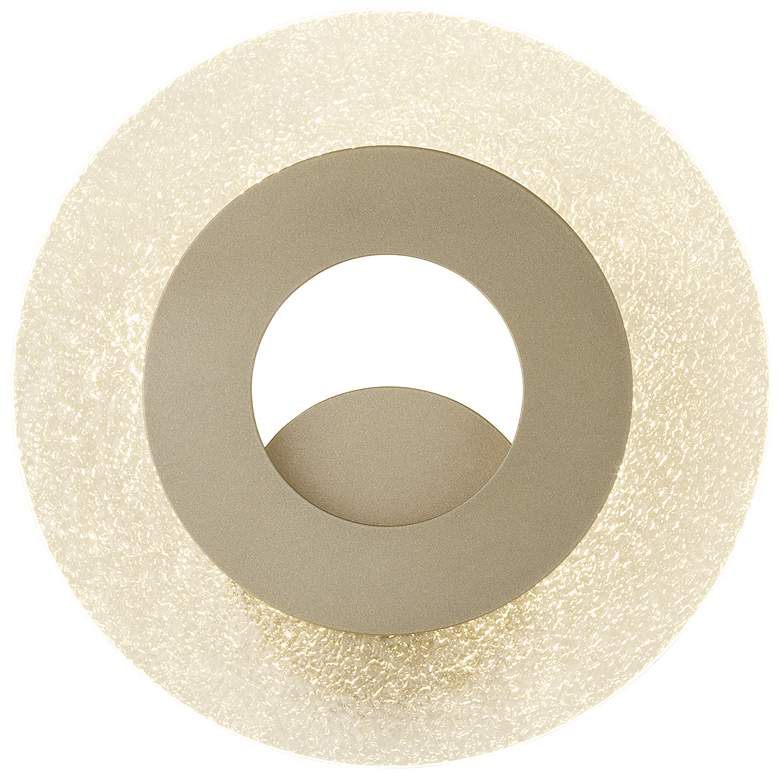 Image 1 Orbit LED Sconce - Soft Gold Finish - 13" Clear Textured Glass
