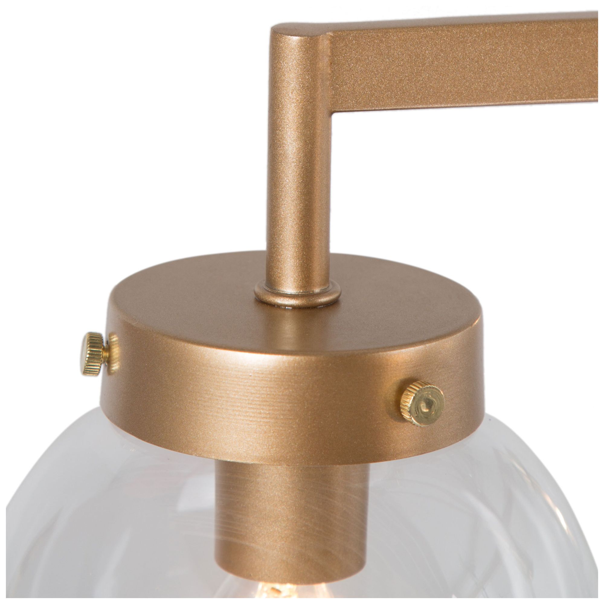 Image 4 Orbita 26"W 4-Light Modern Gold Linear Chandelier with Globe Glass more views
