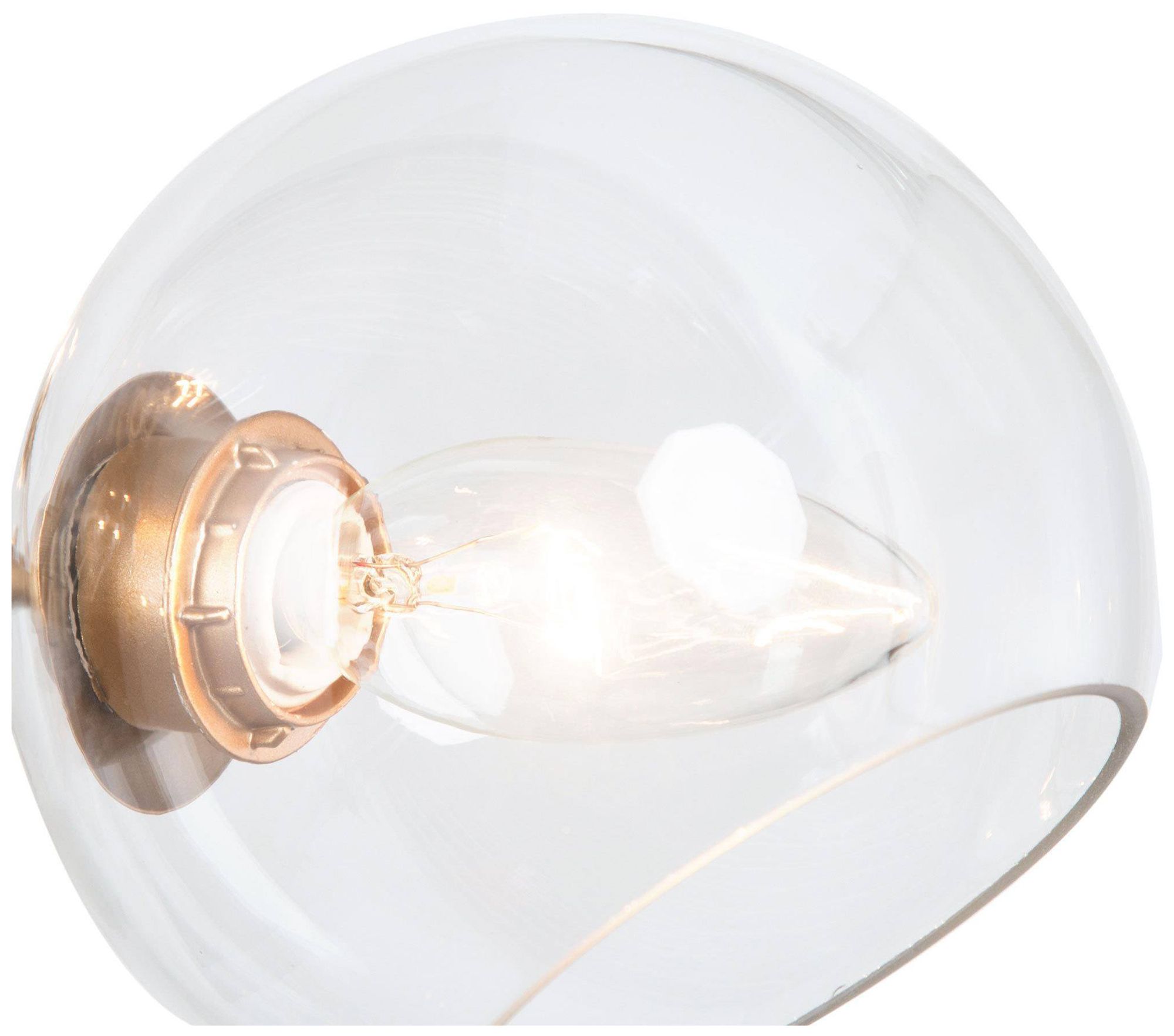 Orbita 28"W 6-Light Modern Gold Globe Glass Chandelier