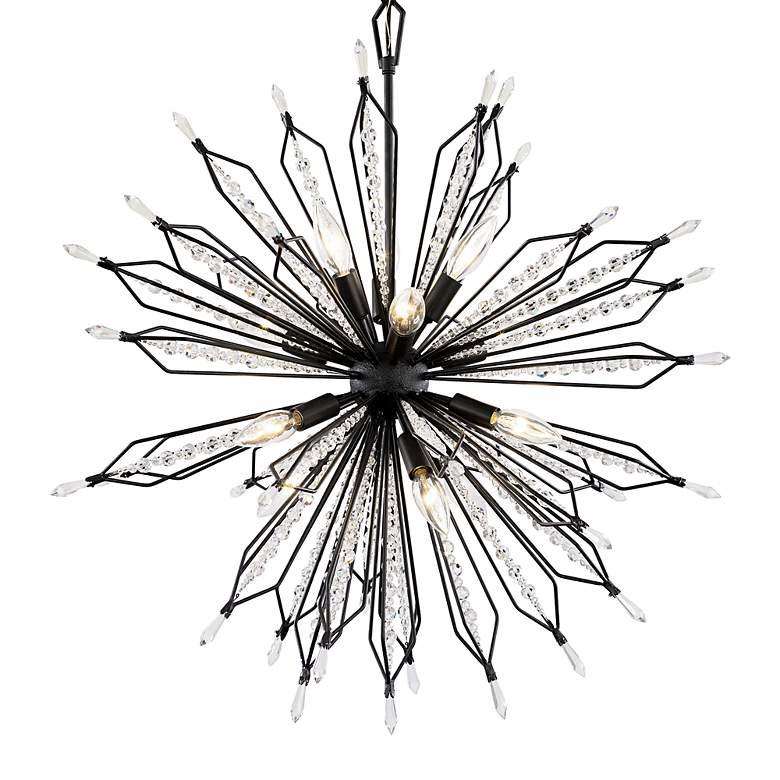 Image 1 Orbital 28" Wide Carbon Black Steel 12-Light Sputnik Pendant