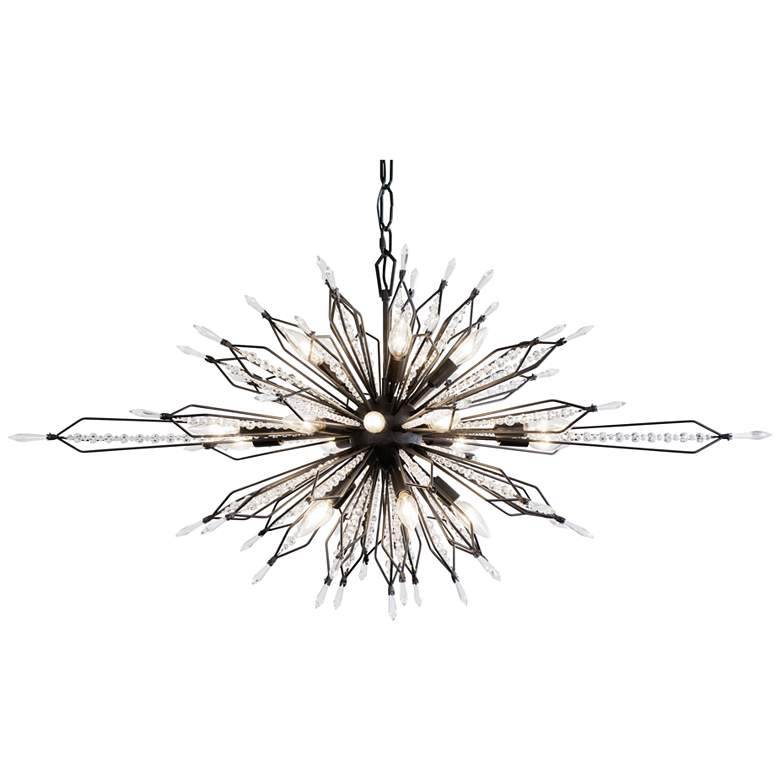 Image 1 Orbital 48" 20-Light Oval Carbon Linear Pendant