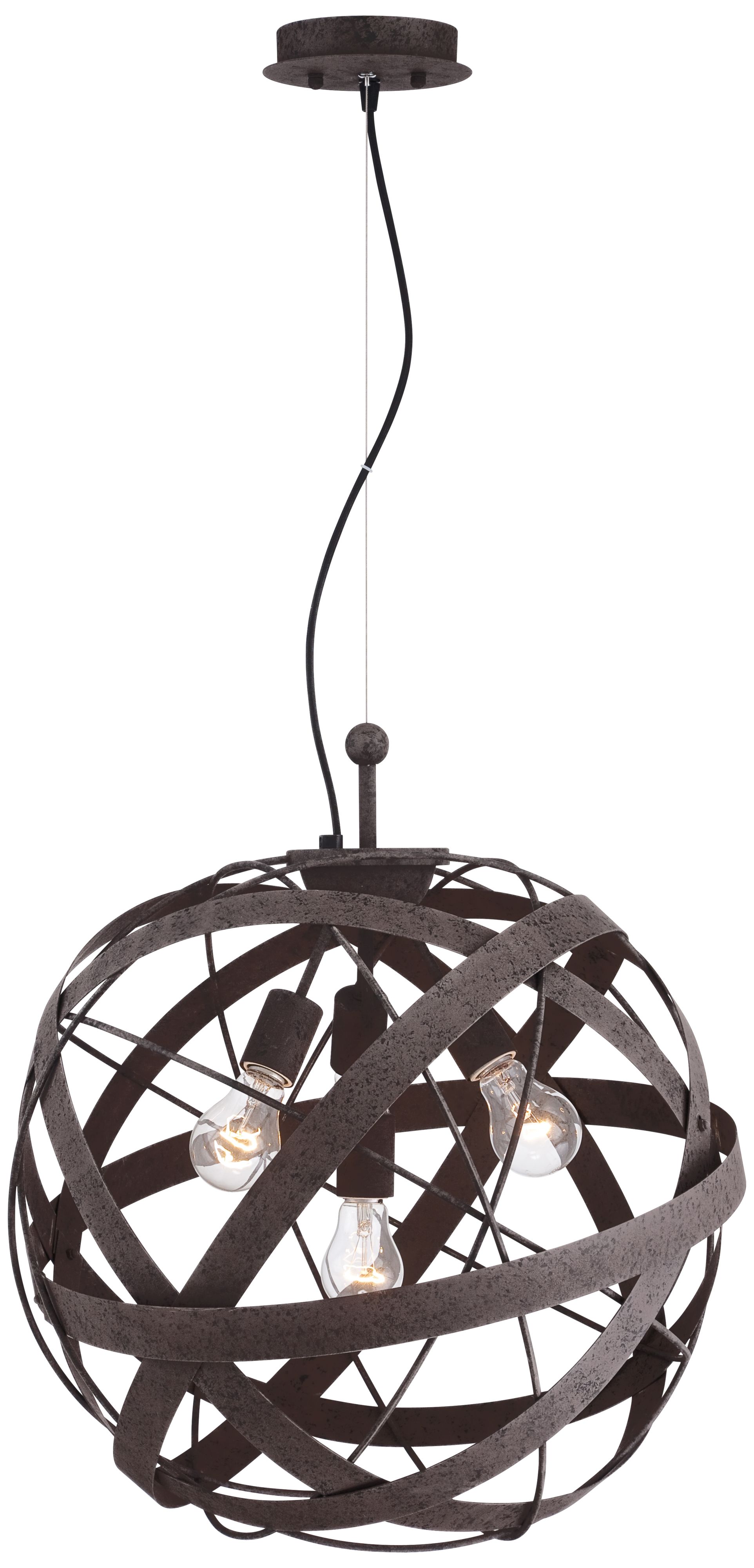 Orbital Weave 19 1/2" Wide Rust Metal Pendant Light