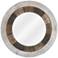 Orbiting Natural and White-Washed 31 1/2" Round Wall Mirror