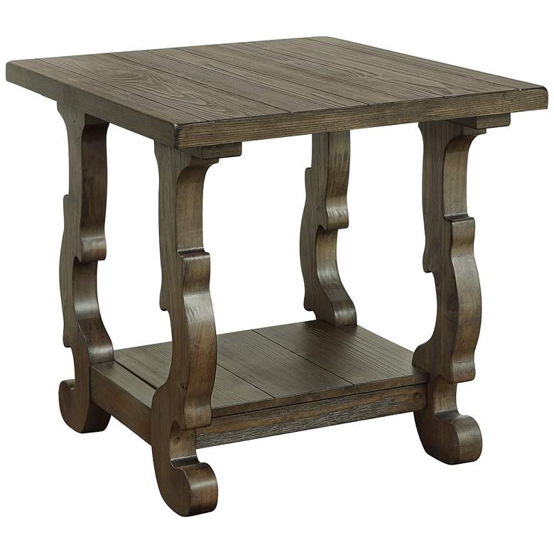 Image 2 Orchard Park 24 inch Wide Brown Wood Square End Table