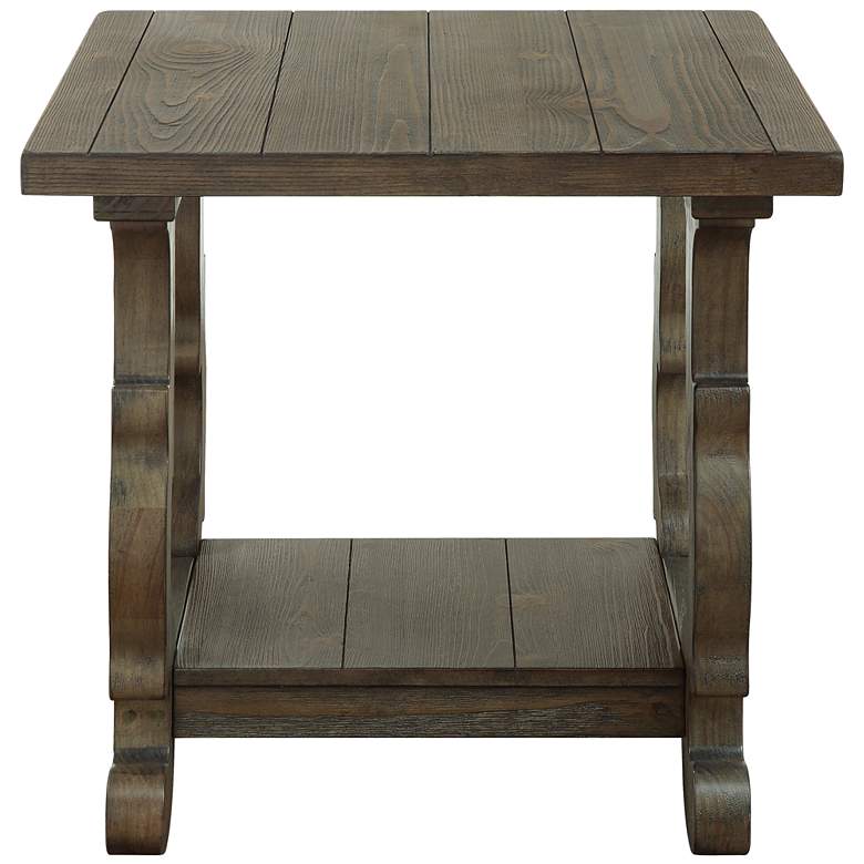 Image 3 Orchard Park 24 inch Wide Brown Wood Square End Table more views