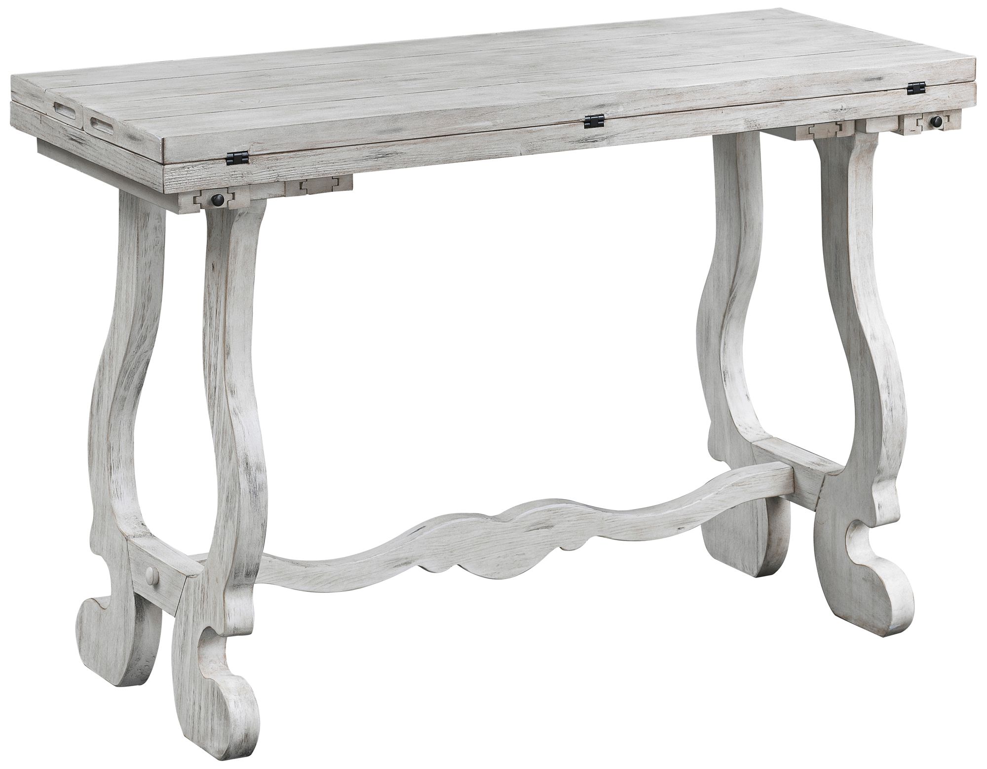 Orchard Park 48" Wide White Wood Fold Out Console Table