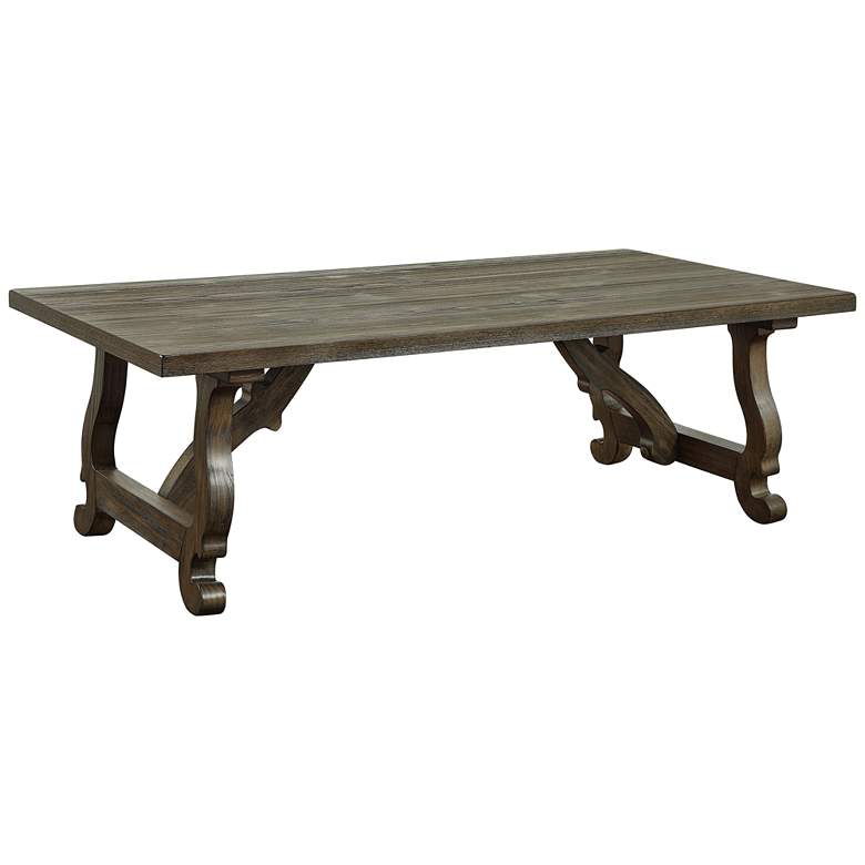 Image 1 Orchard Park 54" Wide Brown Wood Cocktail Table