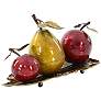 Orchard Street 19" Wide Red Gold Metal Fruits Figurine