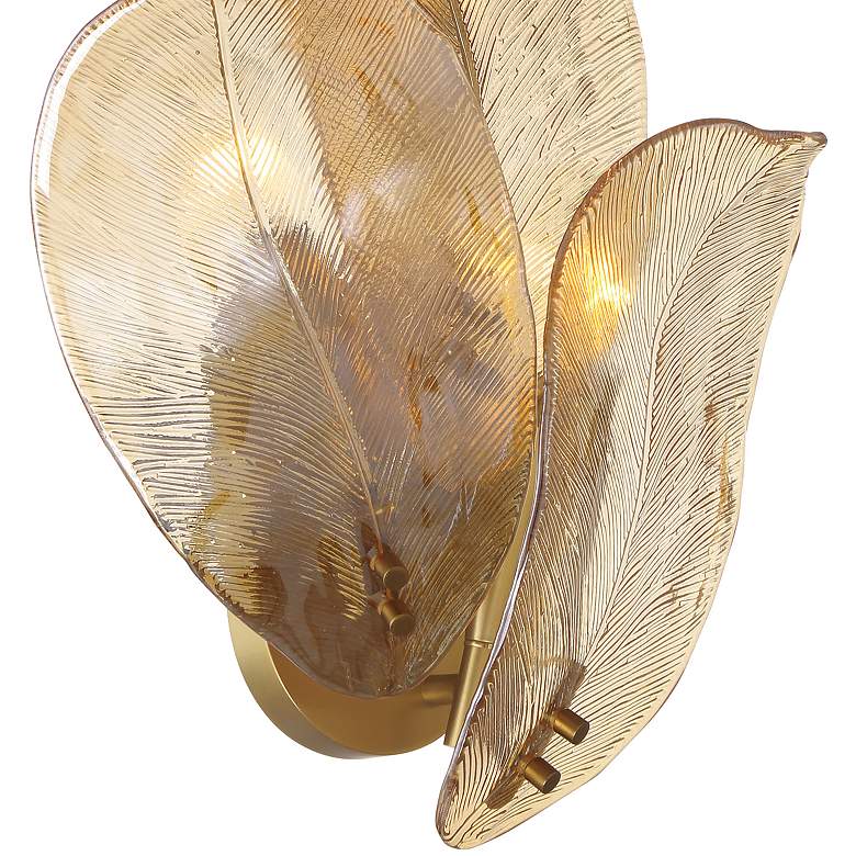 Image 2 Orchid 18 1/4" High Legacy Brass 3-Light Wall Sconce more views