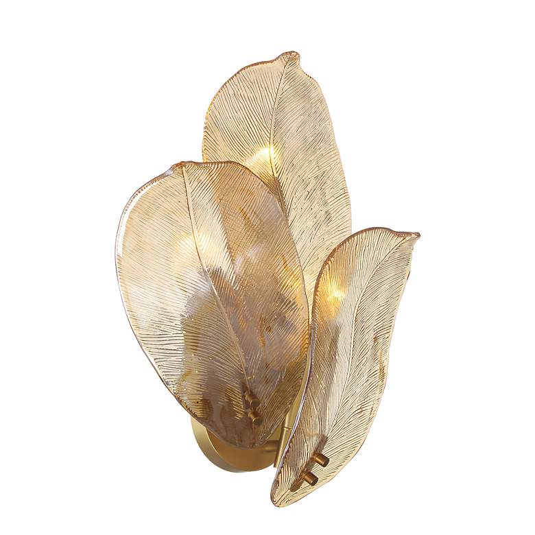 Image 5 Orchid 18 1/4" High Legacy Brass 3-Light Wall Sconce more views