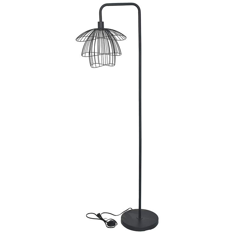 Image 2 Orchid 65" High Downbridge Black Floor Lamp more views