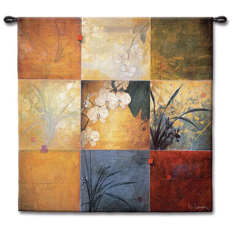 Image 1 Orchid Patchwork Small 35 inch Square Wall Tapestry