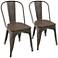 Oregon Antique Espresso Stackable Dining Chairs Set of 2