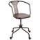 Oregon Antique Metal Swivel Adjustable Wheel Task Chair