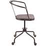 Oregon Antique Metal Swivel Adjustable Wheel Task Chair