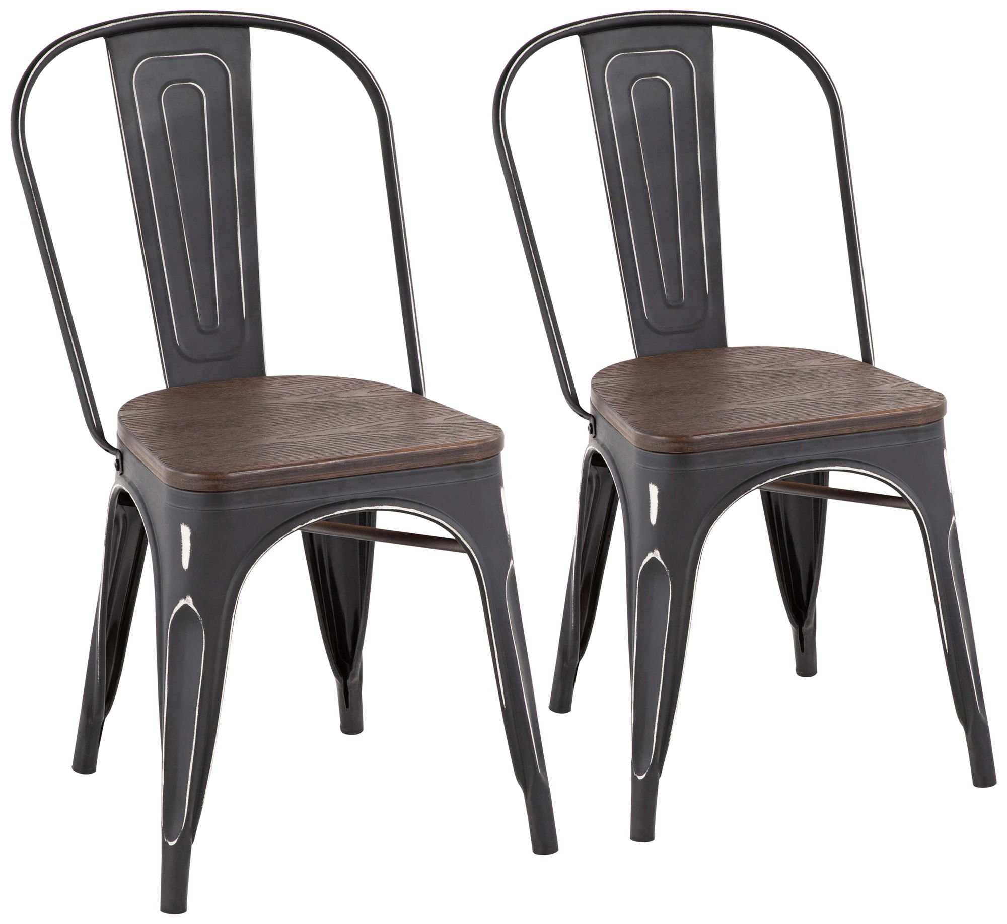 antique black metal chairs