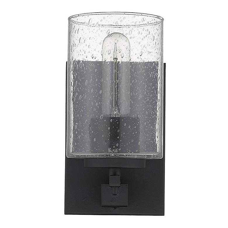 Image 2 Orella 9 1/2" High Matte Black Wall Sconce more views