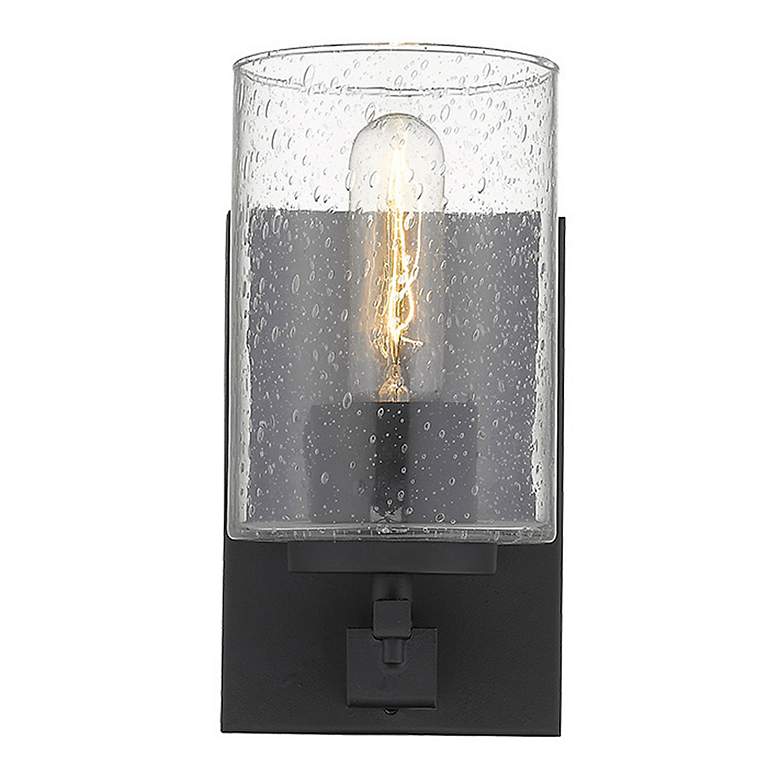Image 3 Orella 9 1/2" High Matte Black Wall Sconce more views
