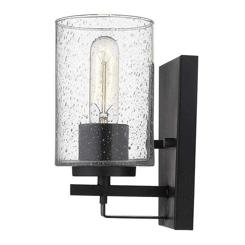 Image 4 Orella 9 1/2" High Matte Black Wall Sconce more views