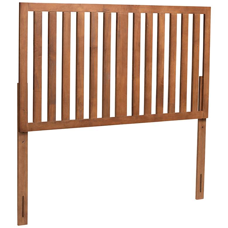 Image 2 Oren Ash Walnut Rubberwood Open Slat Queen Headboard