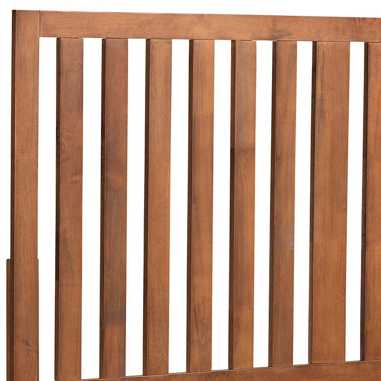 Image 3 Oren Ash Walnut Rubberwood Open Slat Queen Headboard more views