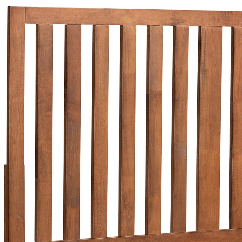 Image 3 Oren Ash Walnut Rubberwood Open Slat Queen Headboard more views