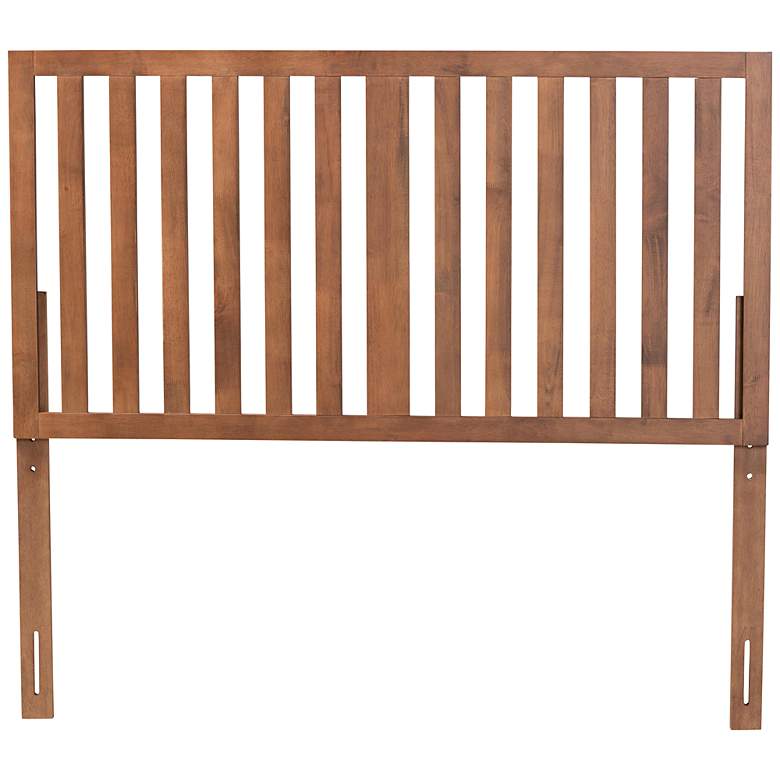 Image 4 Oren Ash Walnut Rubberwood Open Slat Queen Headboard more views