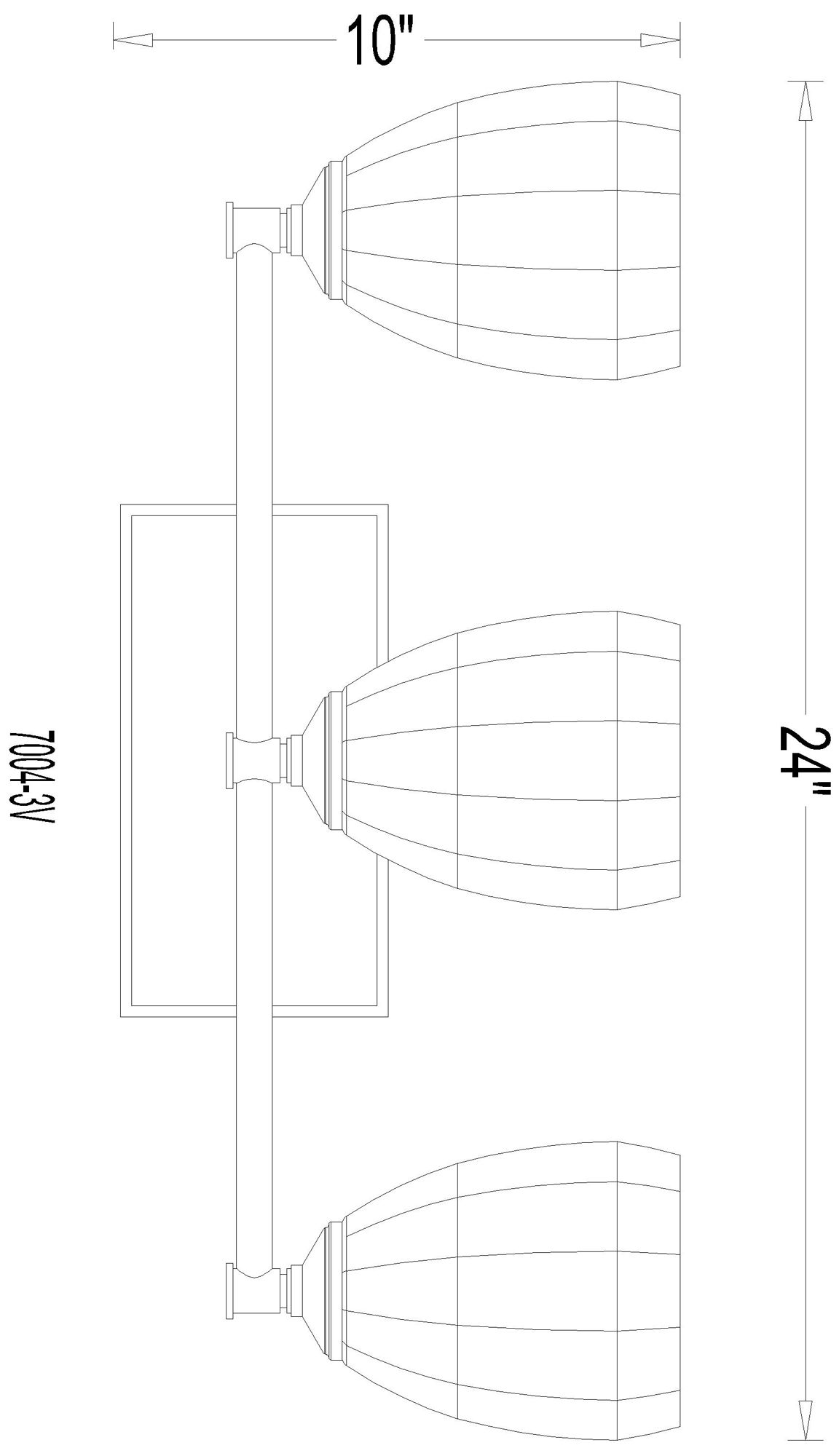Oren by Z-Lite Brushed Nickel 3 Light Vanity