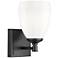 Oren by Z-Lite Matte Black 1 Light Vanity