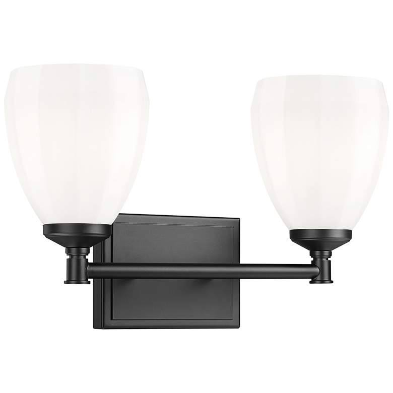 Image 1 Oren by Z-Lite Matte Black 2 Light Vanity