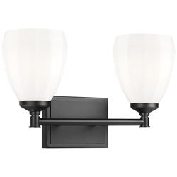 Oren by Z-Lite Matte Black 2 Light Vanity