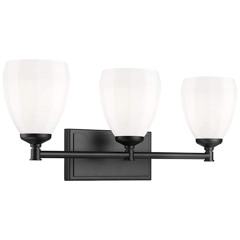 Image 1 Oren by Z-Lite Matte Black 3 Light Vanity