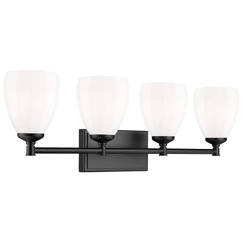 Image 1 Oren by Z-Lite Matte Black 4 Light Vanity