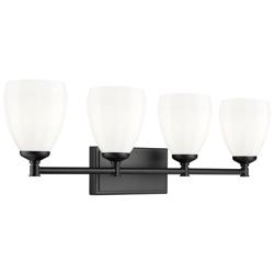 Oren by Z-Lite Matte Black 4 Light Vanity