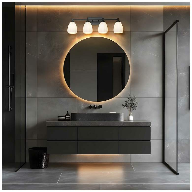 Image 2 Oren by Z-Lite Matte Black 4 Light Vanity more views