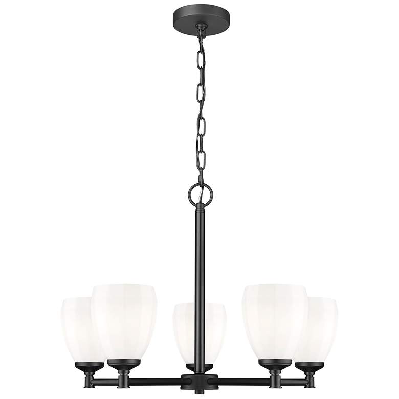 Image 1 Oren by Z-Lite Matte Black 5 Light Chandelier
