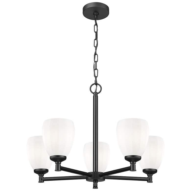 Image 5 Oren by Z-Lite Matte Black 5 Light Chandelier more views