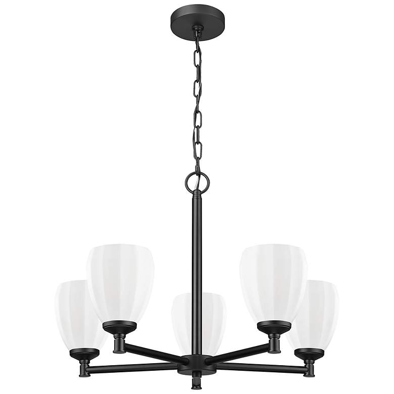 Image 7 Oren by Z-Lite Matte Black 5 Light Chandelier more views