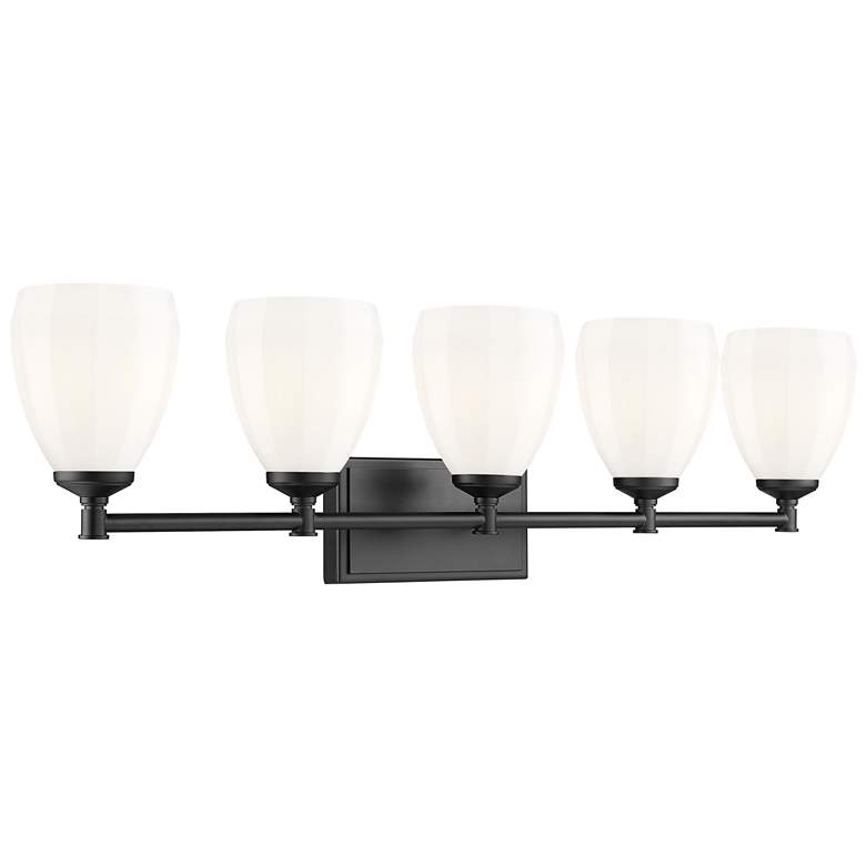 Image 1 Oren by Z-Lite Matte Black 5 Light Vanity