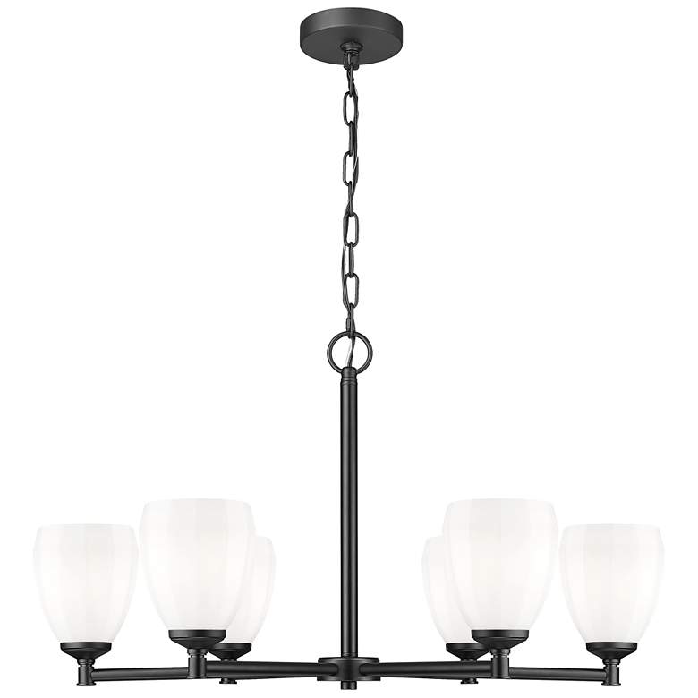 Image 1 Oren by Z-Lite Matte Black 6 Light Chandelier