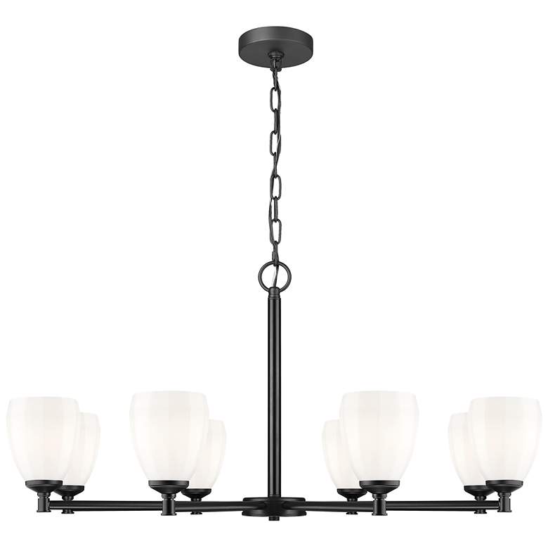 Image 1 Oren by Z-Lite Matte Black 8 Light Chandelier