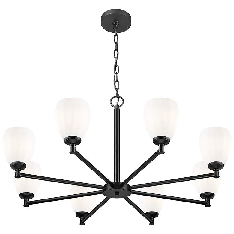 Image 4 Oren by Z-Lite Matte Black 8 Light Chandelier more views
