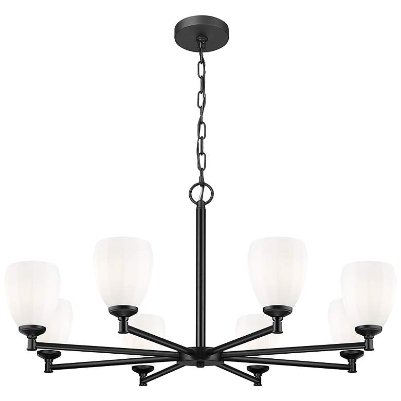 Image 5 Oren by Z-Lite Matte Black 8 Light Chandelier more views