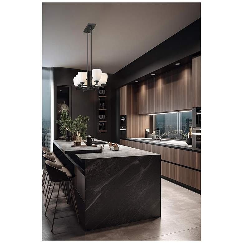 Image 2 Oren by Z-Lite Matte Black 8 Light Linear Chandelier more views
