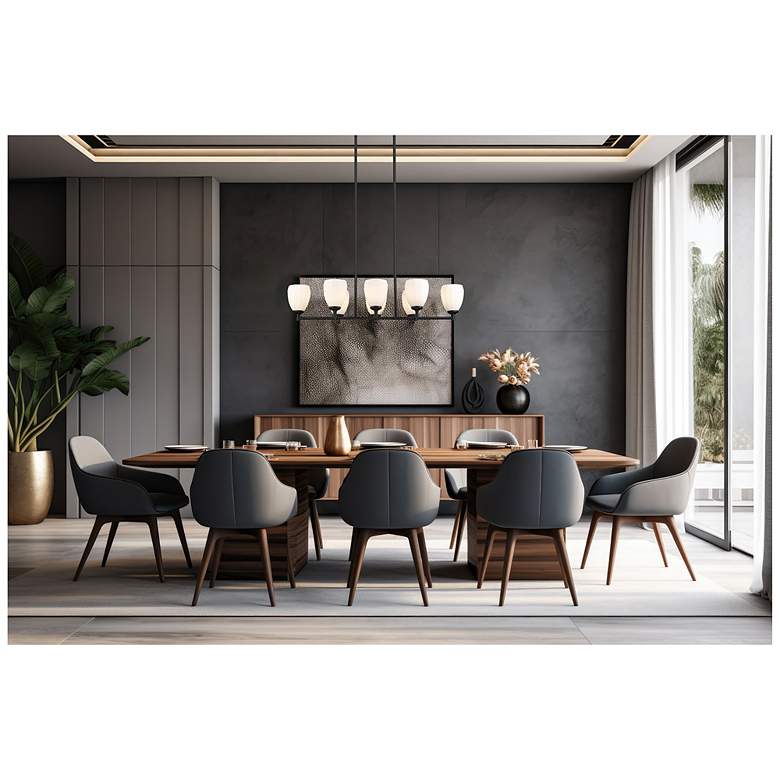 Image 3 Oren by Z-Lite Matte Black 8 Light Linear Chandelier more views
