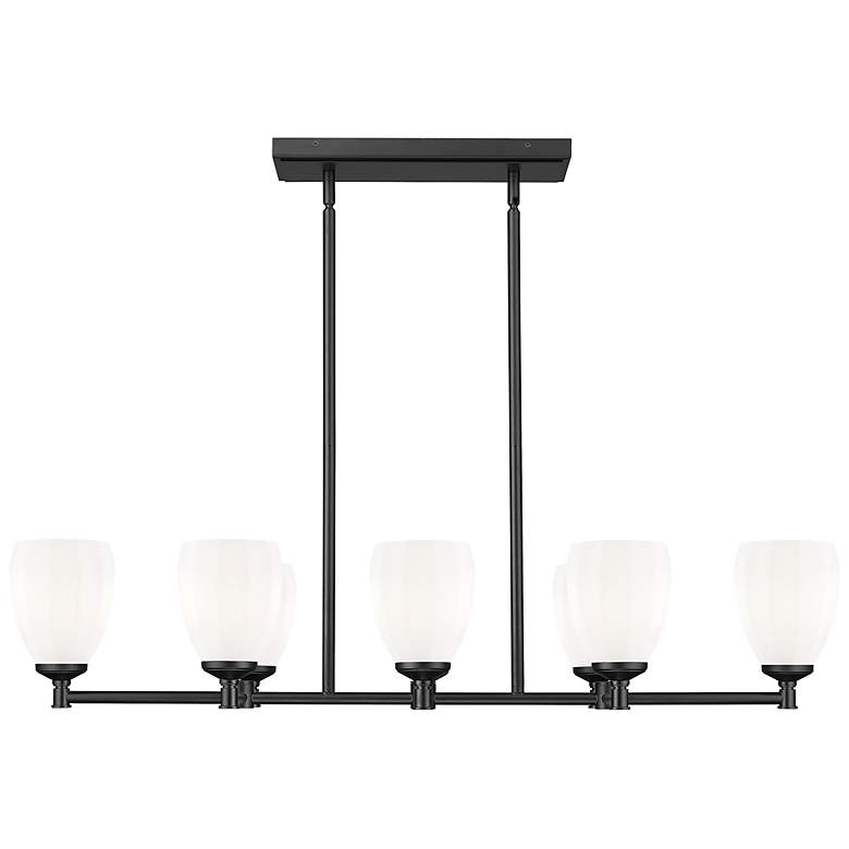 Image 4 Oren by Z-Lite Matte Black 8 Light Linear Chandelier more views