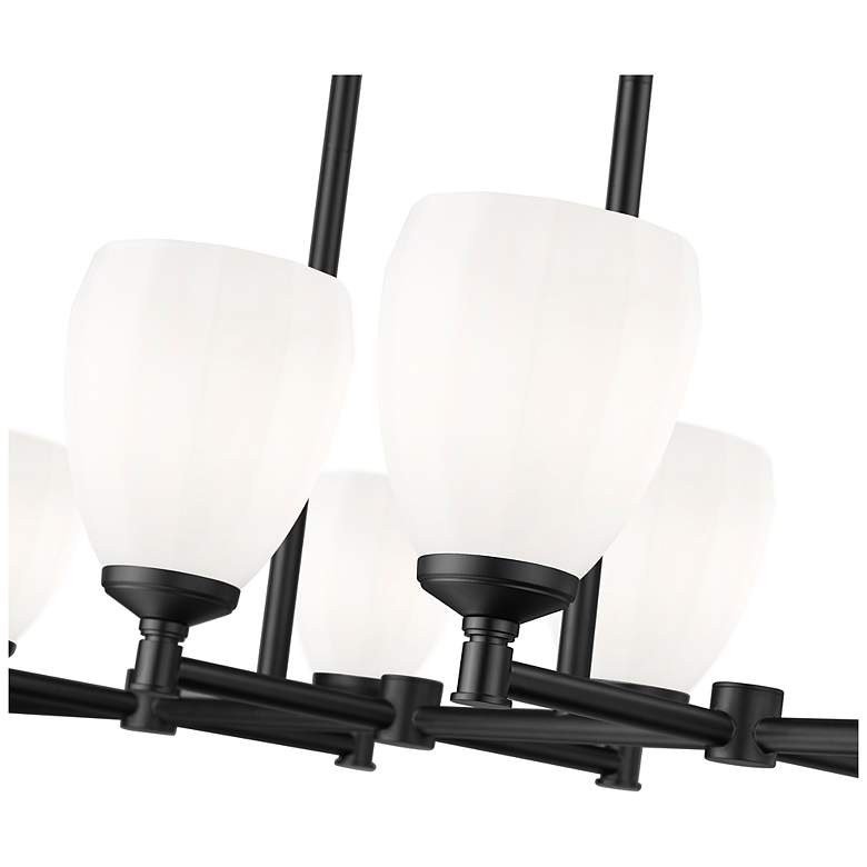 Image 6 Oren by Z-Lite Matte Black 8 Light Linear Chandelier more views