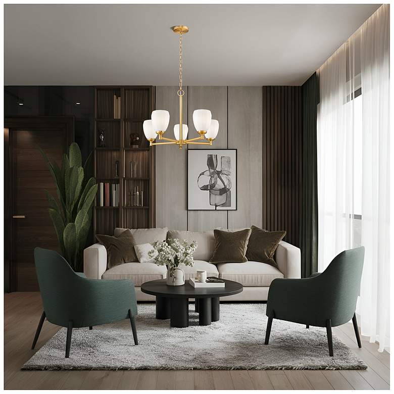 Image 3 Oren by Z-Lite Modern Gold 5 Light Chandelier more views