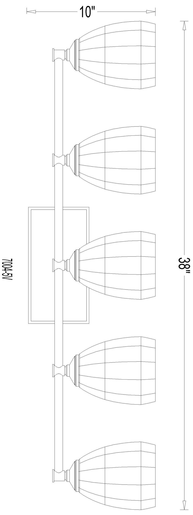 Oren by Z-Lite Modern Gold 5 Light Vanity